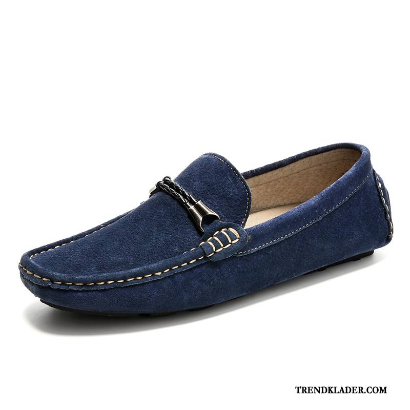 Mockasiner Herr Nubuck Trend Allt Matchar Loafer 2018 Båtskor Marinblå