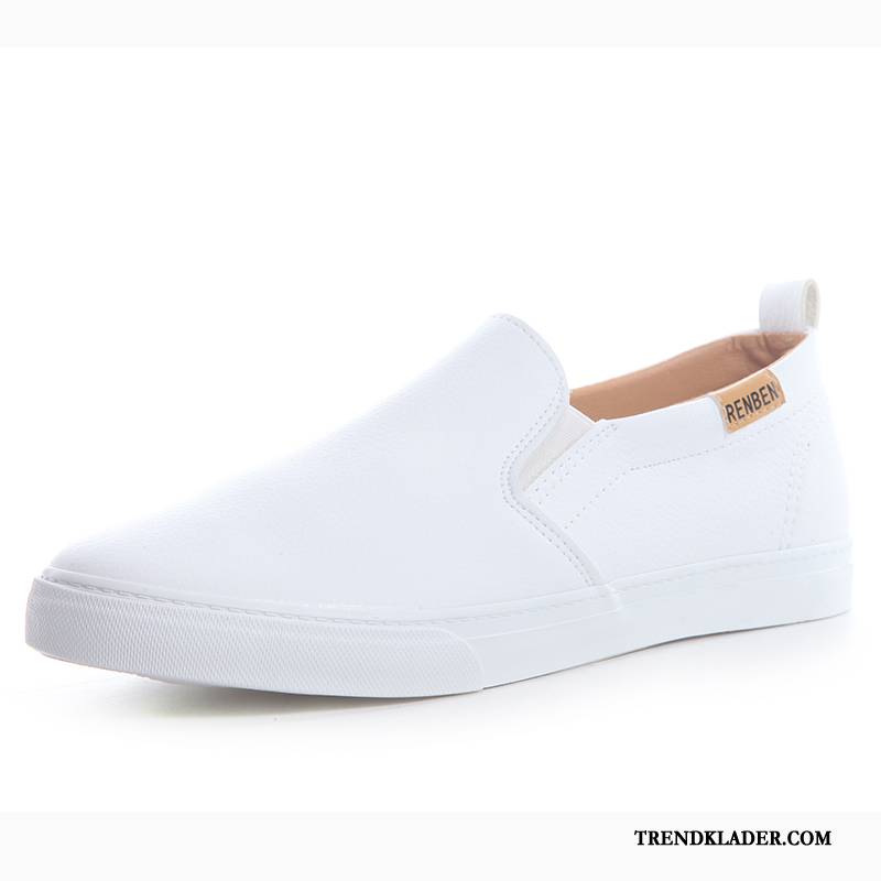 Mockasiner Herr Sommar Casual Loafer Skor Loafers Trend Vit