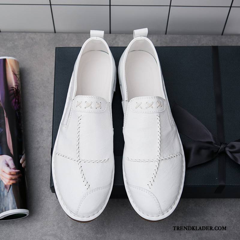 Mockasiner Herr Trend Allt Matchar Sommar Slip On Skor British Vit