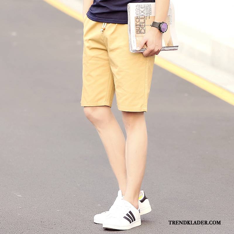 Shorts Herr Casual Kortbyxor Snabbtorkande Par Trend Stranden Gul