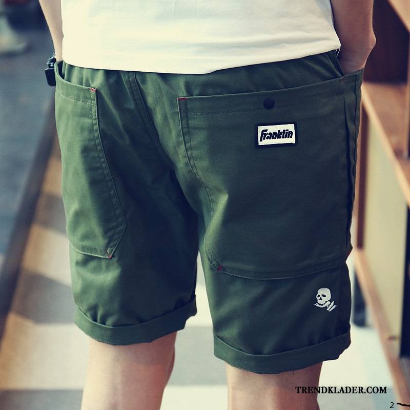 Shorts Herr Casual Trend Lösa Stor Stranden Sommar Army Grön